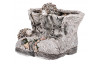Obal na květináč Boty s ježky 25 cm, kamenný vzhled