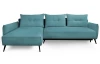 Rohová sedací souprava Dream, tyrkysová látka, levý roh