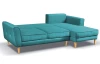 Rohová sedací souprava Malmo, tyrkysová látka, pravý roh