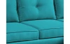 Rohová sedací souprava Malmo, tyrkysová látka, pravý roh