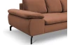 Rohová sedací souprava Vespa, cihlová látka, pravý roh