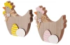 Velikonoční dekorace Dřevěná slepička, mix 2 barev