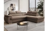 Rohová sedačka Viera, světle hnědá látka, pravý roh