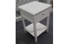 Odkládací/noční stolek se zásuvkou Glamour, bílý