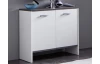 Koupelnová skříňka pod umyvadlo California, bílá/šedý dub, 2 dveře