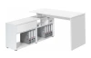 Rohový psací stůl Johan, celobílý