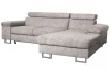 Rohová sedací souprava Kasper, světle šedá vintage látka, pravý roh