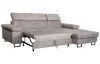 Rohová sedací souprava Kasper, světle šedá vintage látka, pravý roh