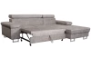 Rohová sedací souprava Kasper, světle šedá vintage látka, pravý roh