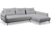Rohová sedací souprava Dream, světle šedá látka, pravý roh