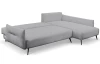 Rohová sedací souprava Dream, světle šedá látka, pravý roh