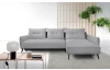 Rohová sedací souprava Dream, světle šedá látka, pravý roh