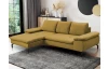 Rohová sedací souprava Vespa, hořčicová žlutá látka, levý roh