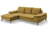 Rohová sedací souprava Vespa, hořčicová žlutá látka, levý roh