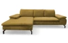 Rohová sedací souprava Vespa, hořčicová žlutá látka, levý roh