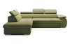 Rohová sedačka Viera, salátově zelená látka, levý roh
