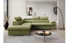 Rohová sedačka Viera, salátově zelená látka, levý roh
