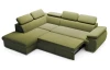 Rohová sedačka Viera, salátově zelená látka, levý roh