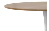 Kulatý jídelní stůl Ronduel, 110 cm, bílý/dub