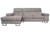 Rohová sedací souprava Kasper, světle šedá vintage látka, levý roh