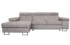 Rohová sedací souprava Kasper, světle šedá vintage látka, levý roh