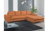 Rohová sedací souprava Yoko, cihlová oranžová látka
