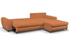 Rohová sedací souprava Yoko, cihlová oranžová látka