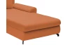 Rohová sedací souprava Yoko, cihlová oranžová látka
