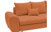 Rohová sedací souprava Yoko, cihlová oranžová látka