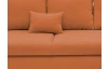 Rohová sedací souprava Yoko, cihlová oranžová látka