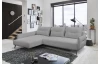 Rohová sedací souprava Dream, světle šedá látka, levý roh