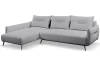 Rohová sedací souprava Dream, světle šedá látka, levý roh
