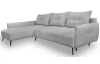 Rohová sedací souprava Dream, světle šedá látka, levý roh