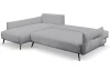 Rohová sedací souprava Dream, světle šedá látka, levý roh