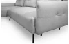 Rohová sedací souprava Dream, světle šedá látka, levý roh