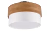 Stropní osvětlení Seasons 30 cm, dřevo/bílá látka