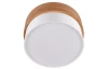 Stropní osvětlení Seasons 30 cm, dřevo/bílá látka