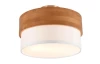 Stropní osvětlení Seasons 30 cm, dřevo/bílá látka