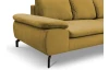 Rohová sedací souprava Vespa, hořčicová žlutá látka, pravý roh