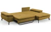 Rohová sedací souprava Vespa, hořčicová žlutá látka, pravý roh