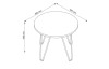 Kulatý konferenční/odkládací stolek Prado 50 cm, dub sonoma