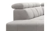Sedací souprava Genova 1, světle šedá strukturovaná látka, tvar levé U
