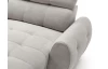Sedací souprava Genova 1, světle šedá strukturovaná látka, tvar levé U