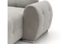 Sedací souprava Genova 1, světle šedá strukturovaná látka, tvar levé U