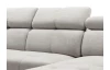 Sedací souprava Genova 1, světle šedá strukturovaná látka, tvar levé U