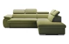 Rohová sedačka Viera, salátově zelená látka, pravý roh