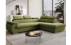 Rohová sedačka Viera, salátově zelená látka, pravý roh