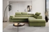 Rohová sedačka Viera, salátově zelená látka, pravý roh