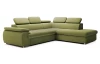Rohová sedačka Viera, salátově zelená látka, pravý roh