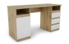 Psací stůl se 3 zásuvkami Carlos, dub artisan/bílá
